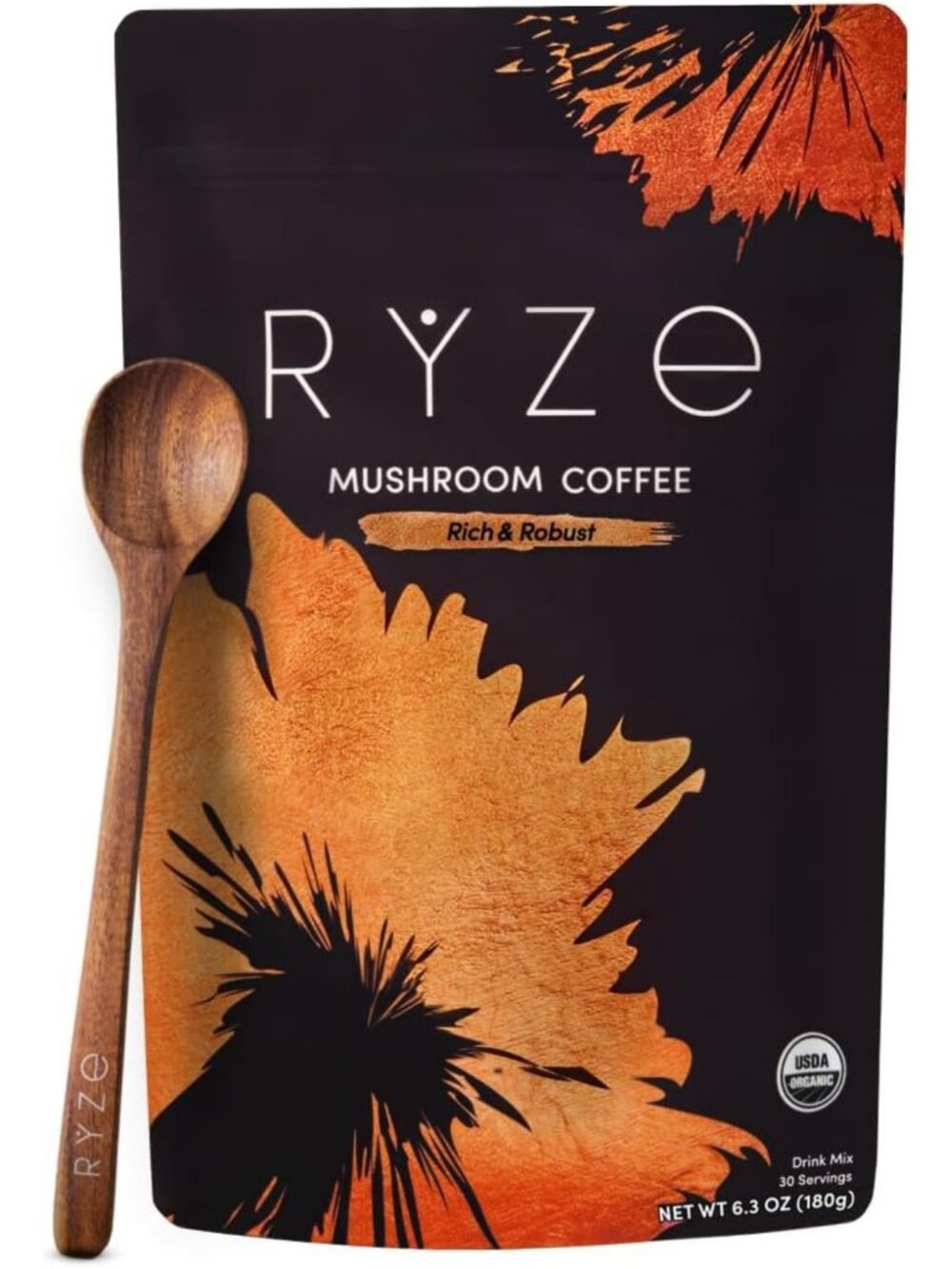 Mushroom Coffee Starter Kit - Dark Roast Blend, 30 Servings for Energy & Focus